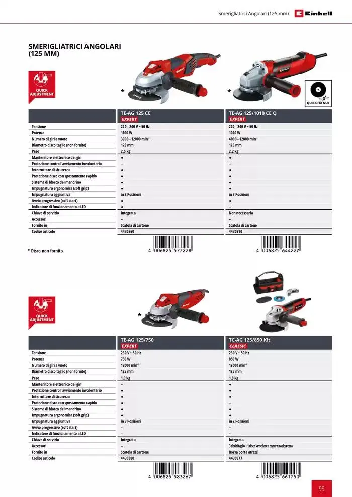 Elettroutensili 2025 da 11 febbraio a 31 dicembre di 2025 - Pagina del volantino 99