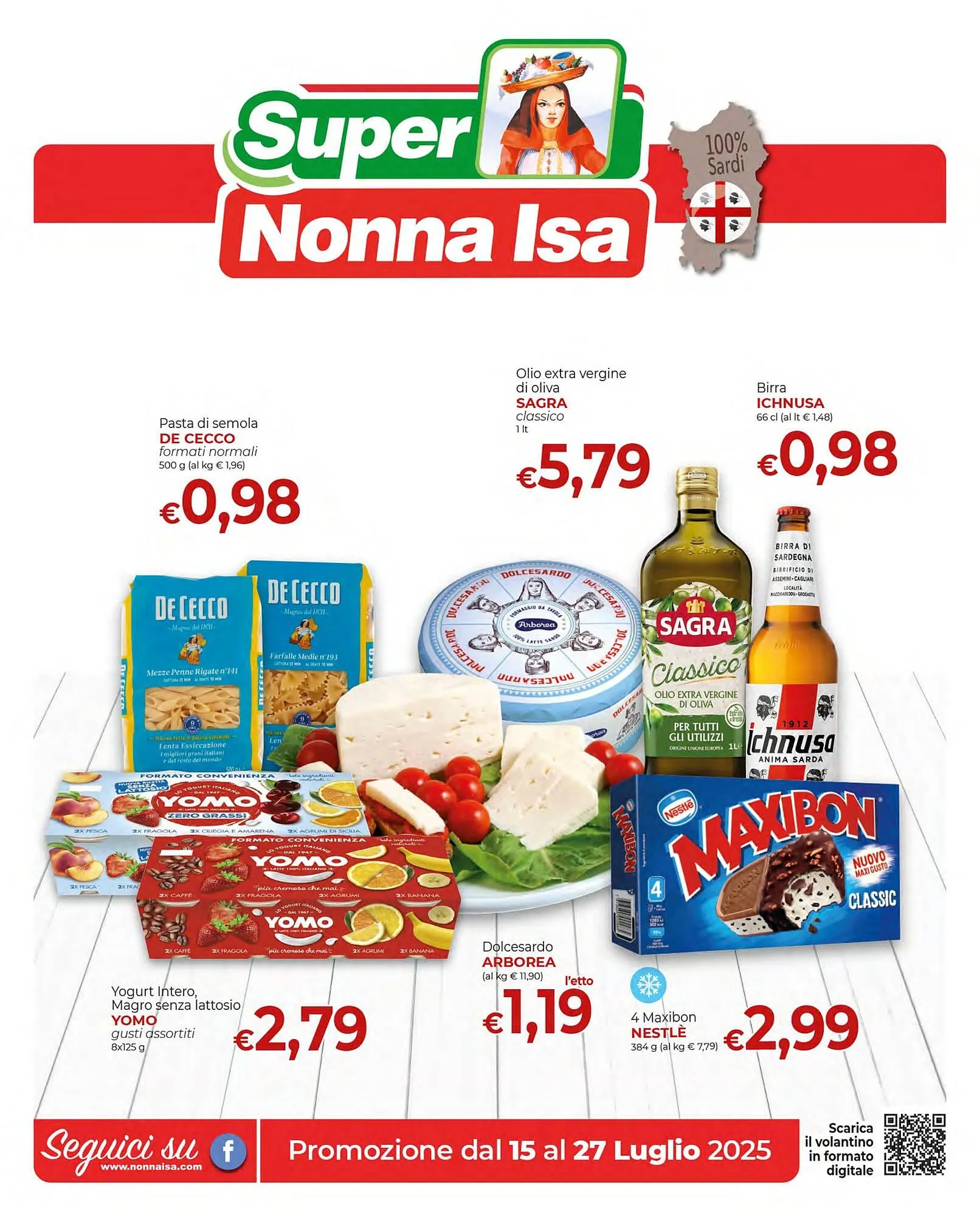 Volantino Supermercati Nonna Isa da 15 luglio a 27 luglio di 2025 - Pagina del volantino 1