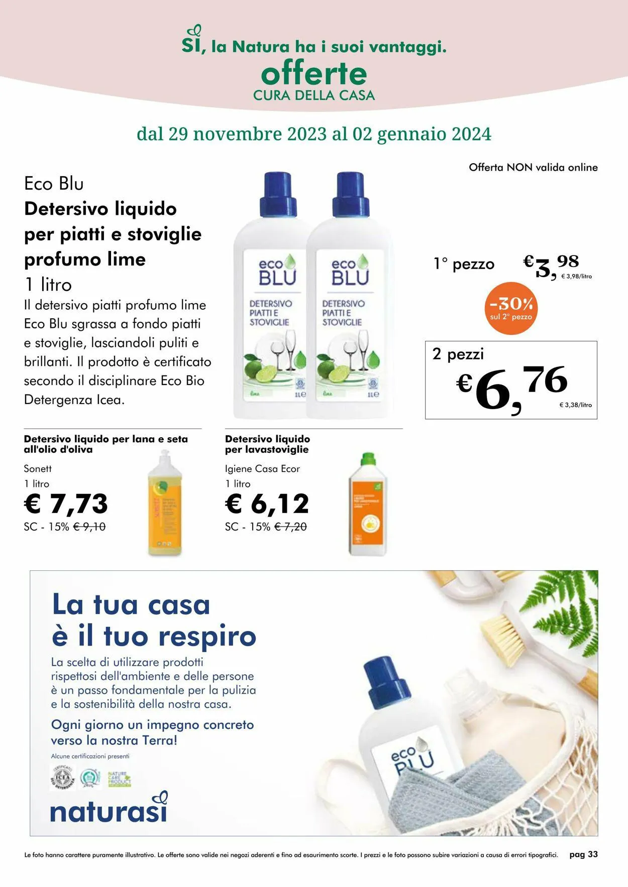 Natura Sì Volantino attuale da 27 novembre a 11 dicembre di 2023 - Pagina del volantino 33