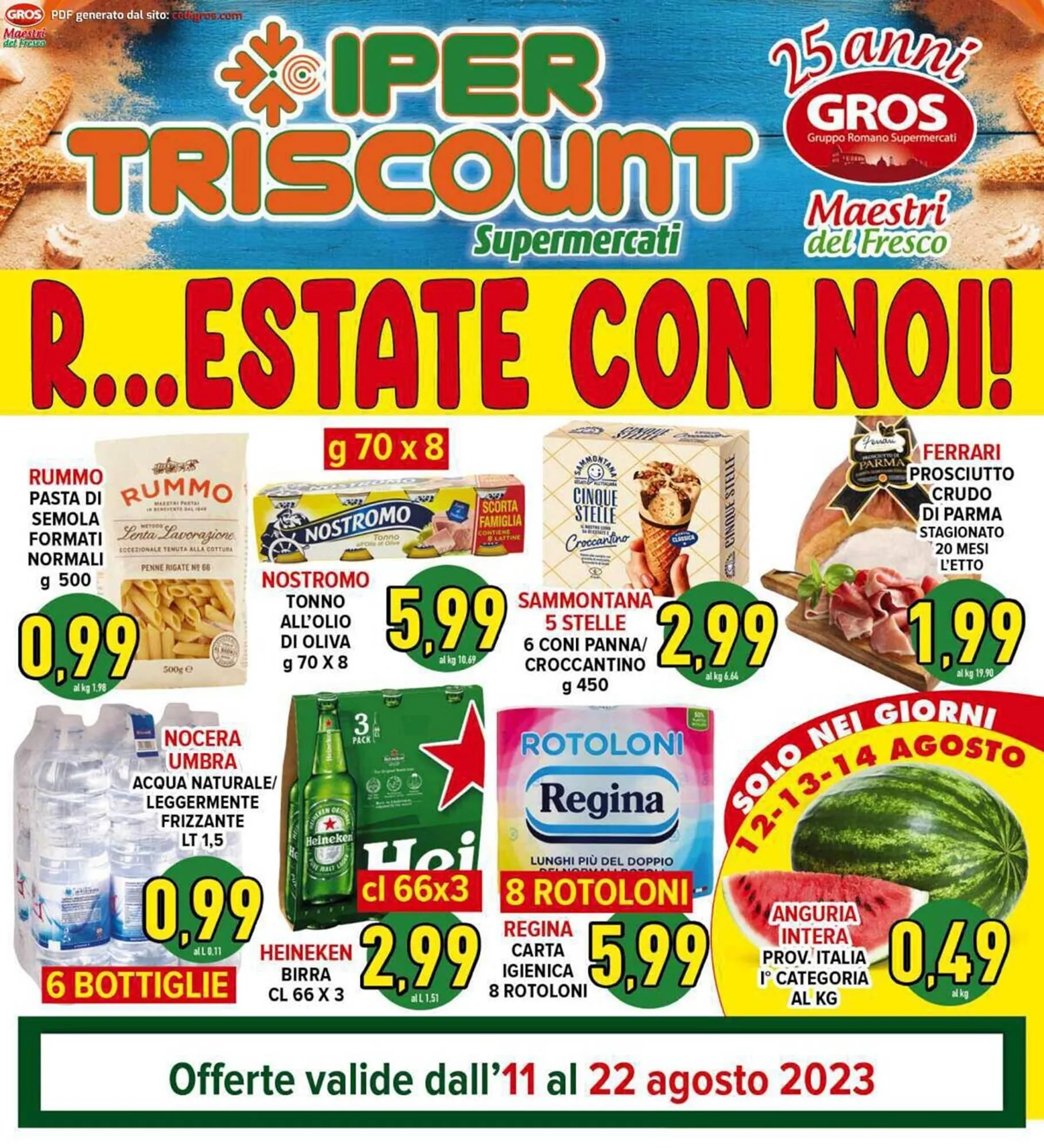 Volantino Iper Triscount da 11 agosto a 22 agosto di 2023 - Pagina del volantino 1