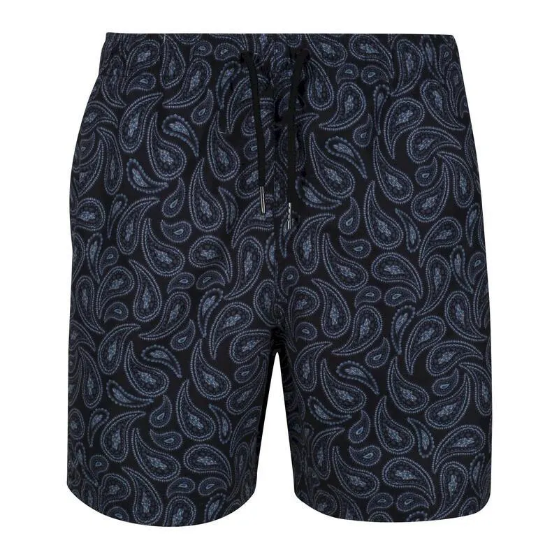 Costume Da Bagno A Pantaloncino Paisley Uomo Regatta Loras Nero