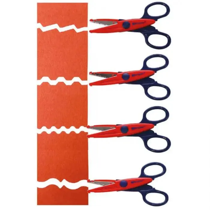 Forbici con lama sagomata - 4 pezzi