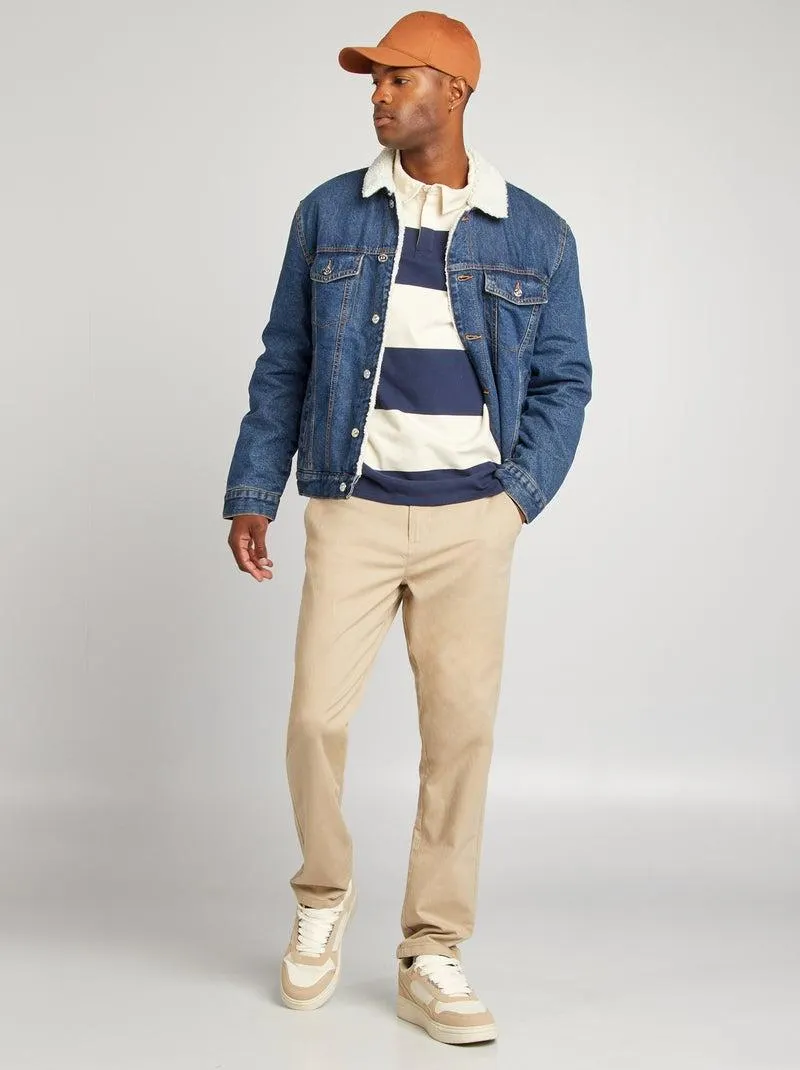 Pantaloni slim chino - BEIGE