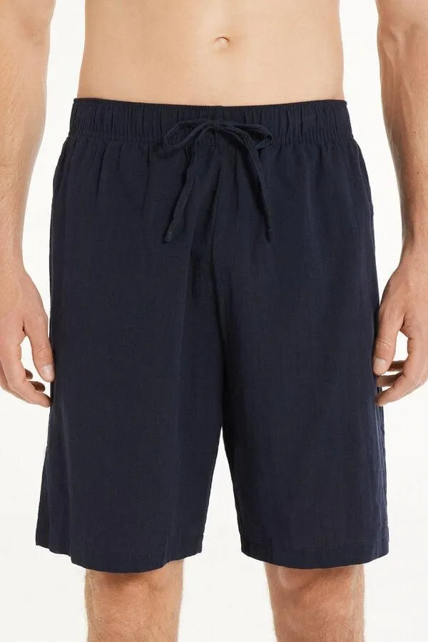 Pantaloncini Corti in 100% Cotone Super Leggero con Tasche