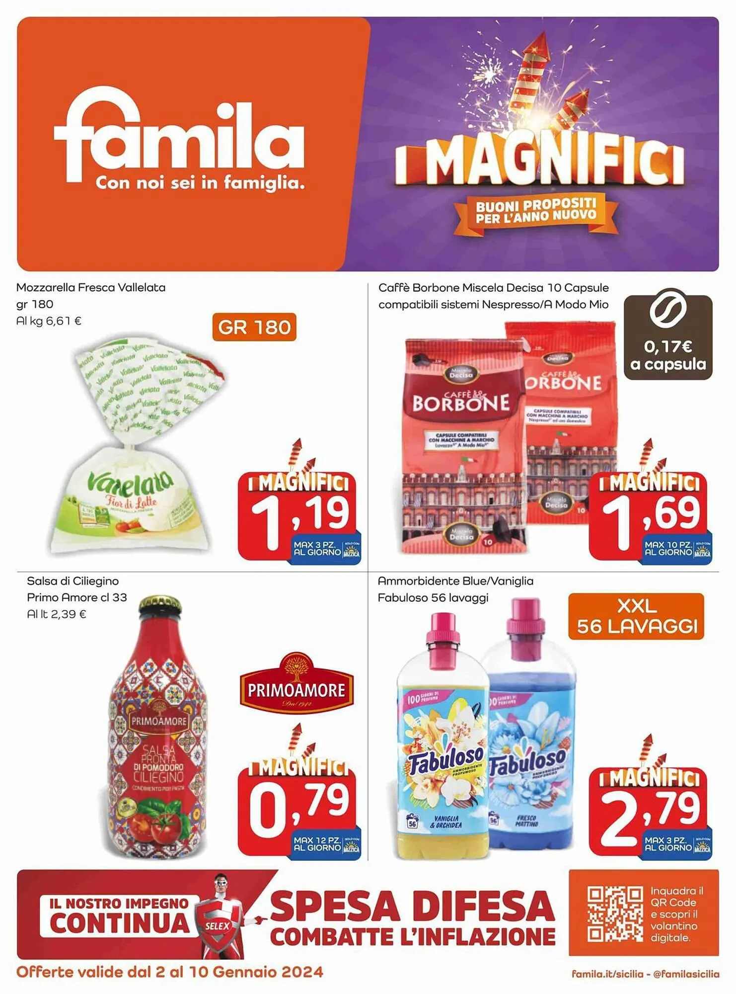 Volantino Famila da 2 gennaio a 10 gennaio di 2024 - Pagina del volantino 1