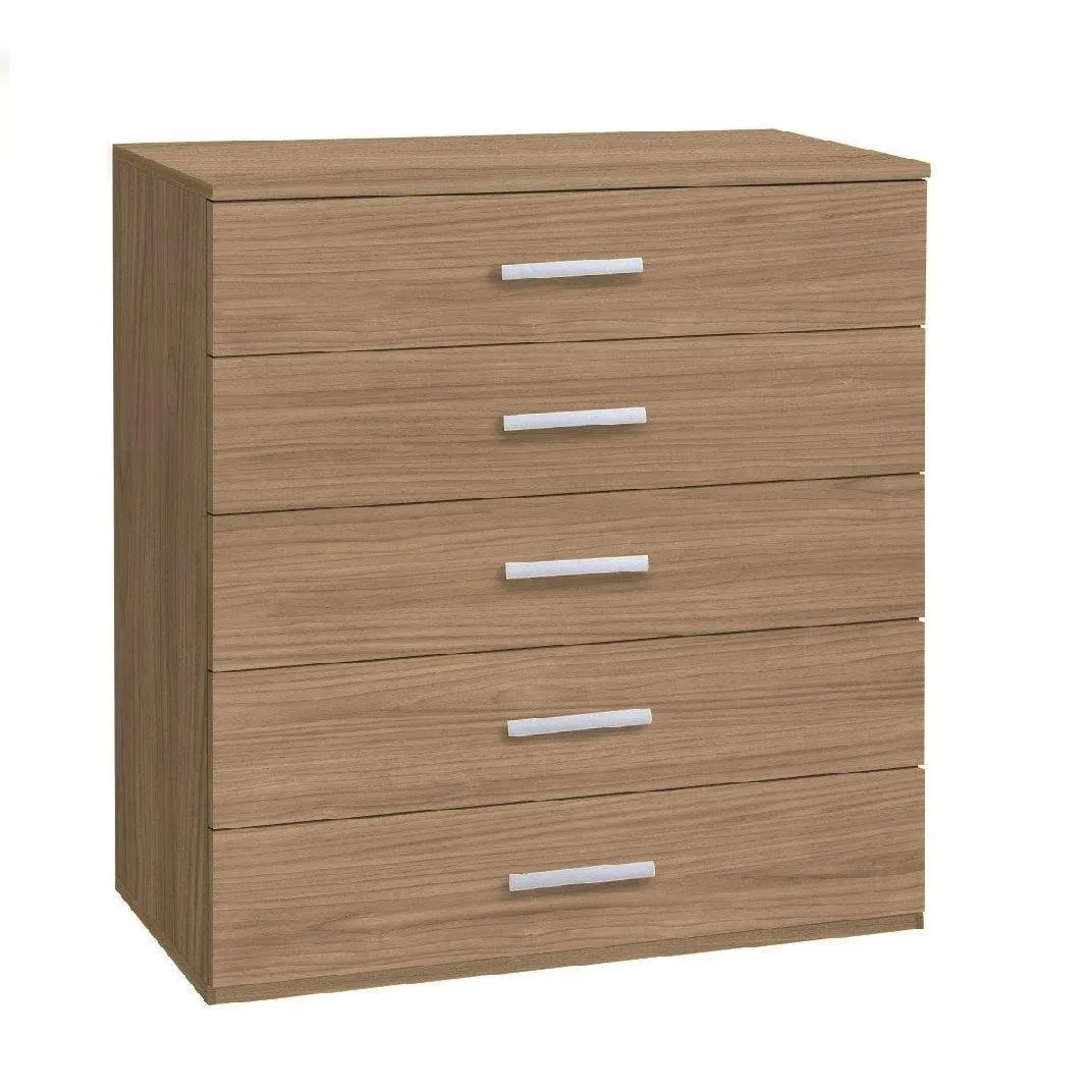 Cassettiera 5 Cassetti Giglio Noce Valentini