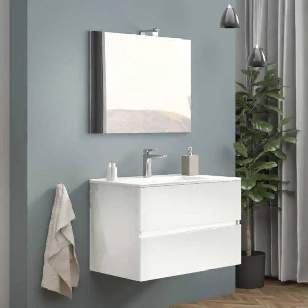 Base sospesa con 2 cassettoni 80 cm