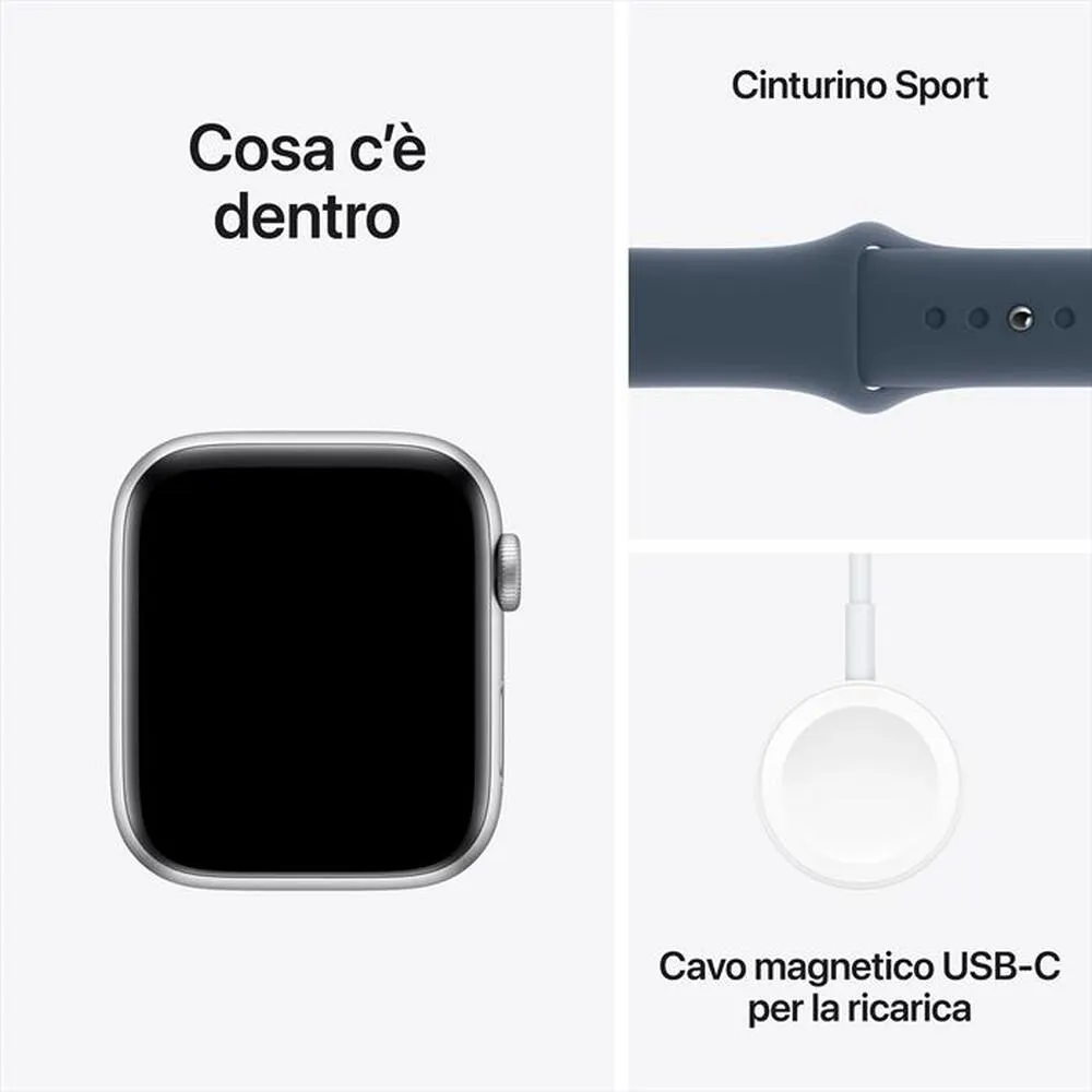 APPLE - Watch SE GPS Cassa 44mm - M/L-Blu Tempesta