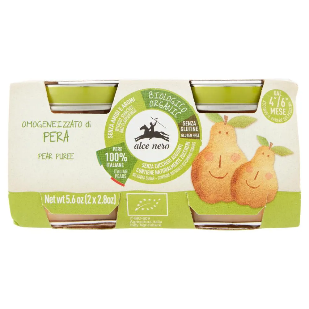 alce nero Omogeneizzato di Pera 2 x 80 g