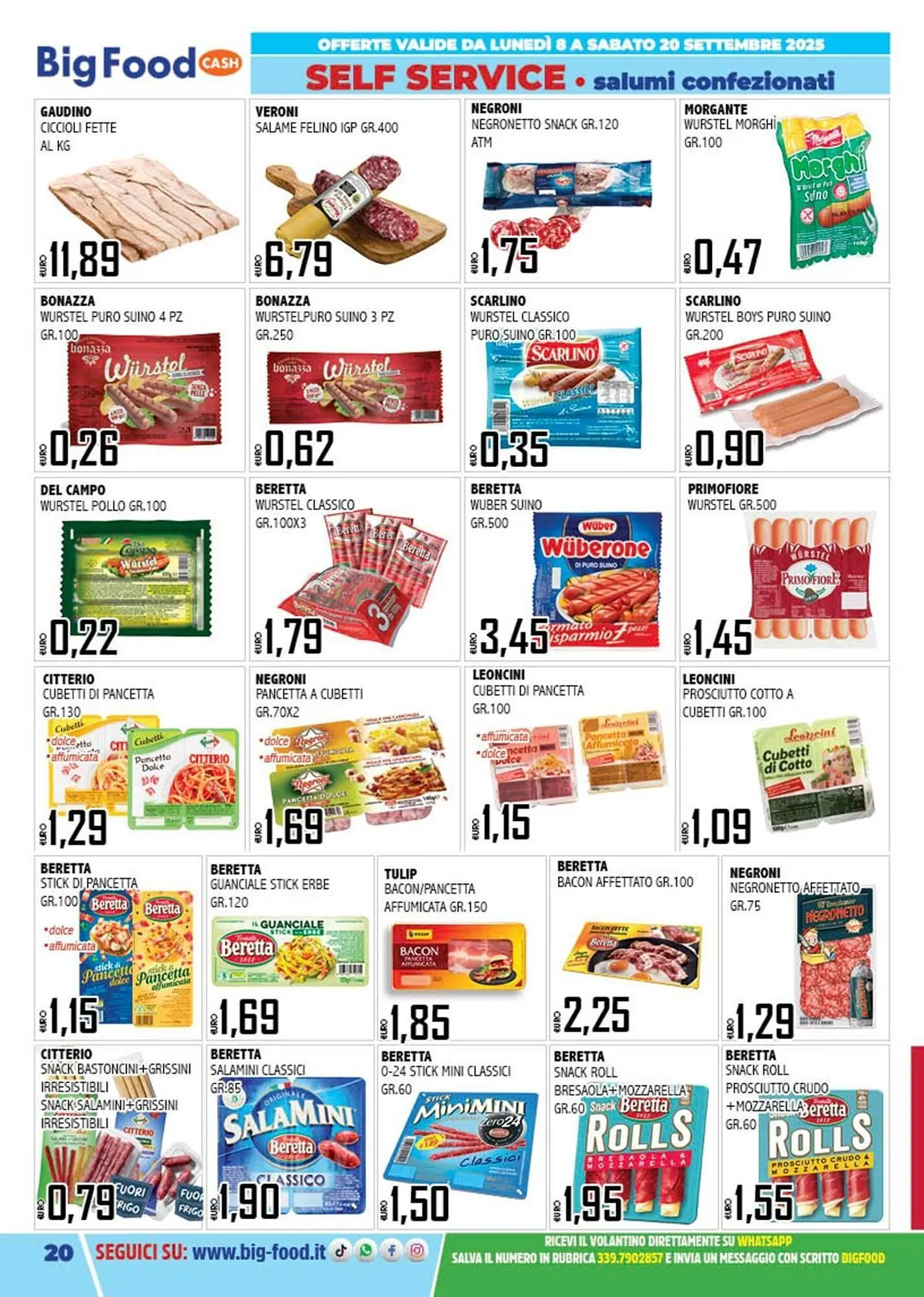 Volantino Big Food da 8 settembre a 20 settembre di 2025 - Pagina del volantino 20
