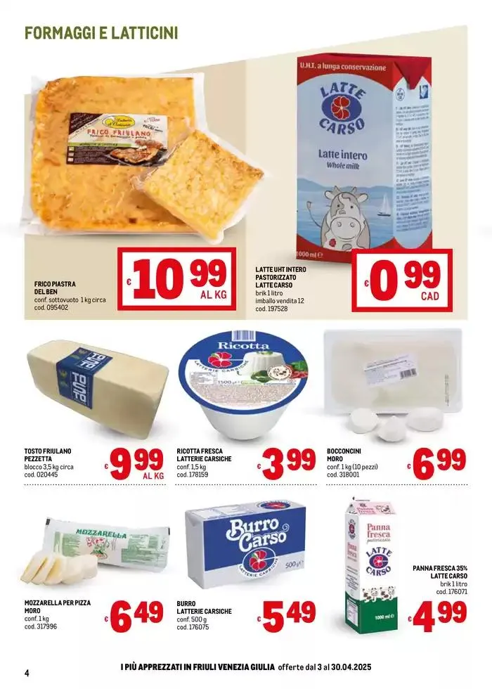 Sapori d'Italia -Friuli da 3 aprile a 30 aprile di 2025 - Pagina del volantino 4