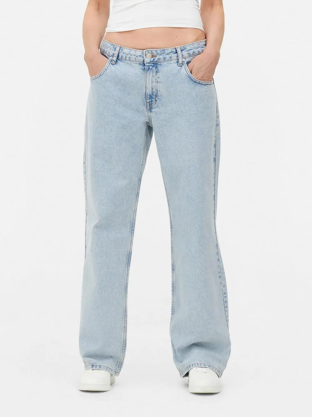 Jeans baggy a vita media