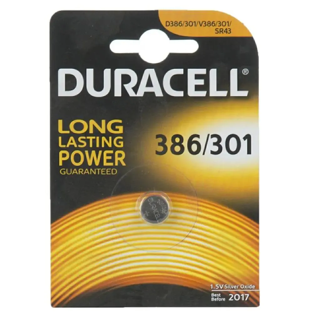 Batteria a bottone 386/301 Duracell