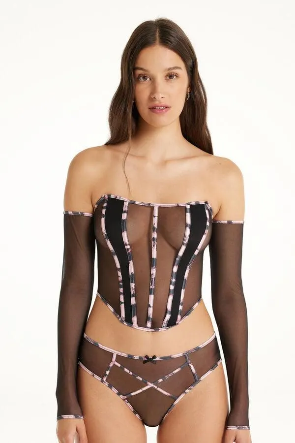 Reggiseno Bustier Maniche Lunghe Soft Animalier