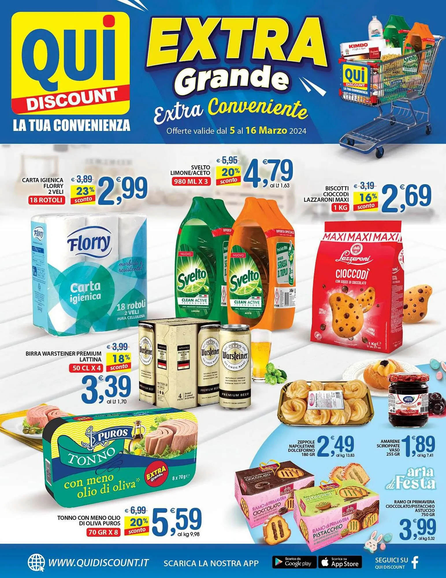 Volantino Qui Discount da 5 marzo a 16 marzo di 2024 - Pagina del volantino 1