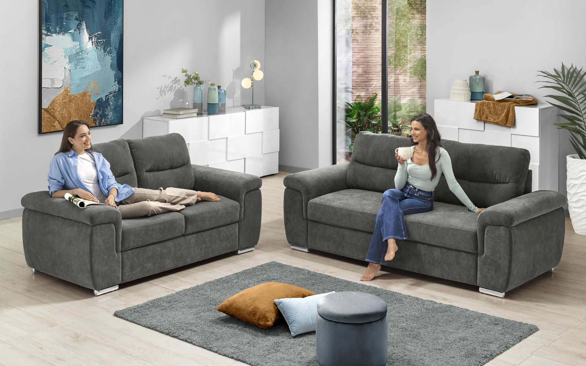 tessuto grigio scuro