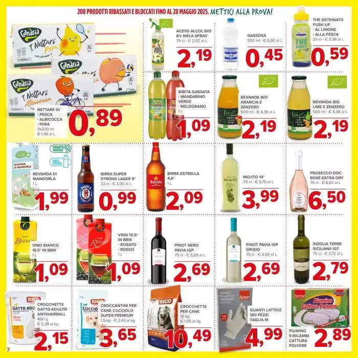 200 prodotti ribassati e bloccati da 10 aprile a 28 maggio di 2025 - Pagina del volantino 7