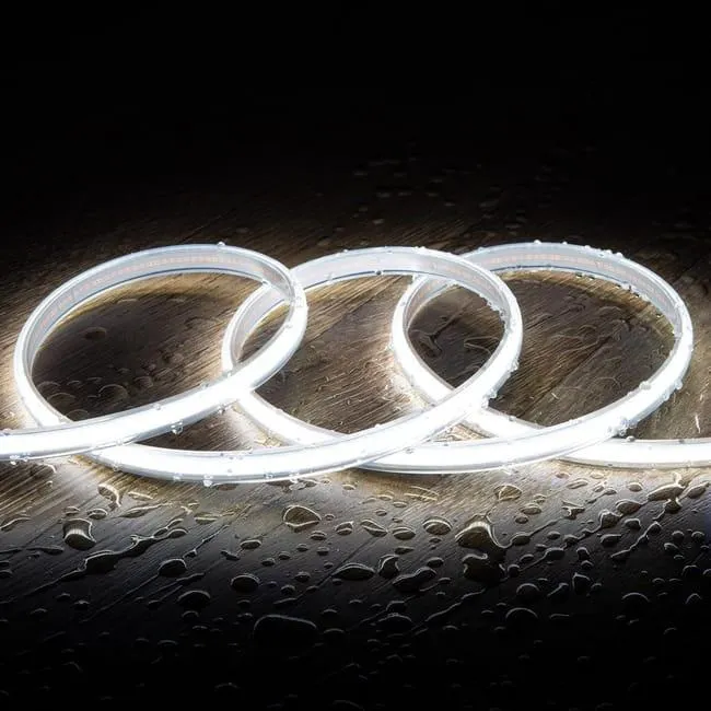 Ledkia Striscia LED Regolabile 220V COB 320 LED/m Bianco Freddo IP65 CRI90 Larghezza 12mm Taglio 50cm 40 m