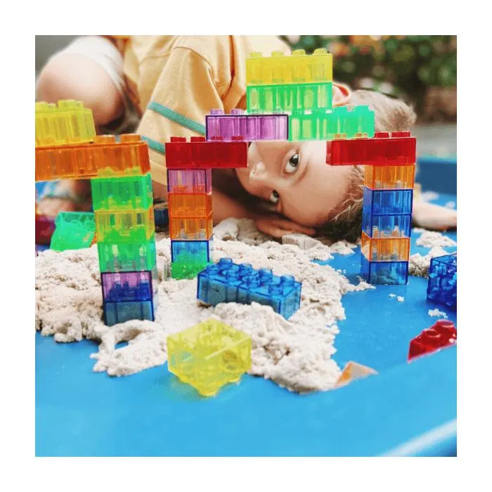 Mattoncini traslucenti borgione - 66 pezzi