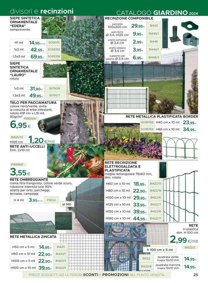 Catalogo giardino 2024 da 19 giugno a 31 agosto di 2024 - Pagina del volantino 25