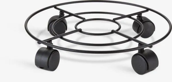 Carrello per fioriera EREMITT Ø30xH6 nero