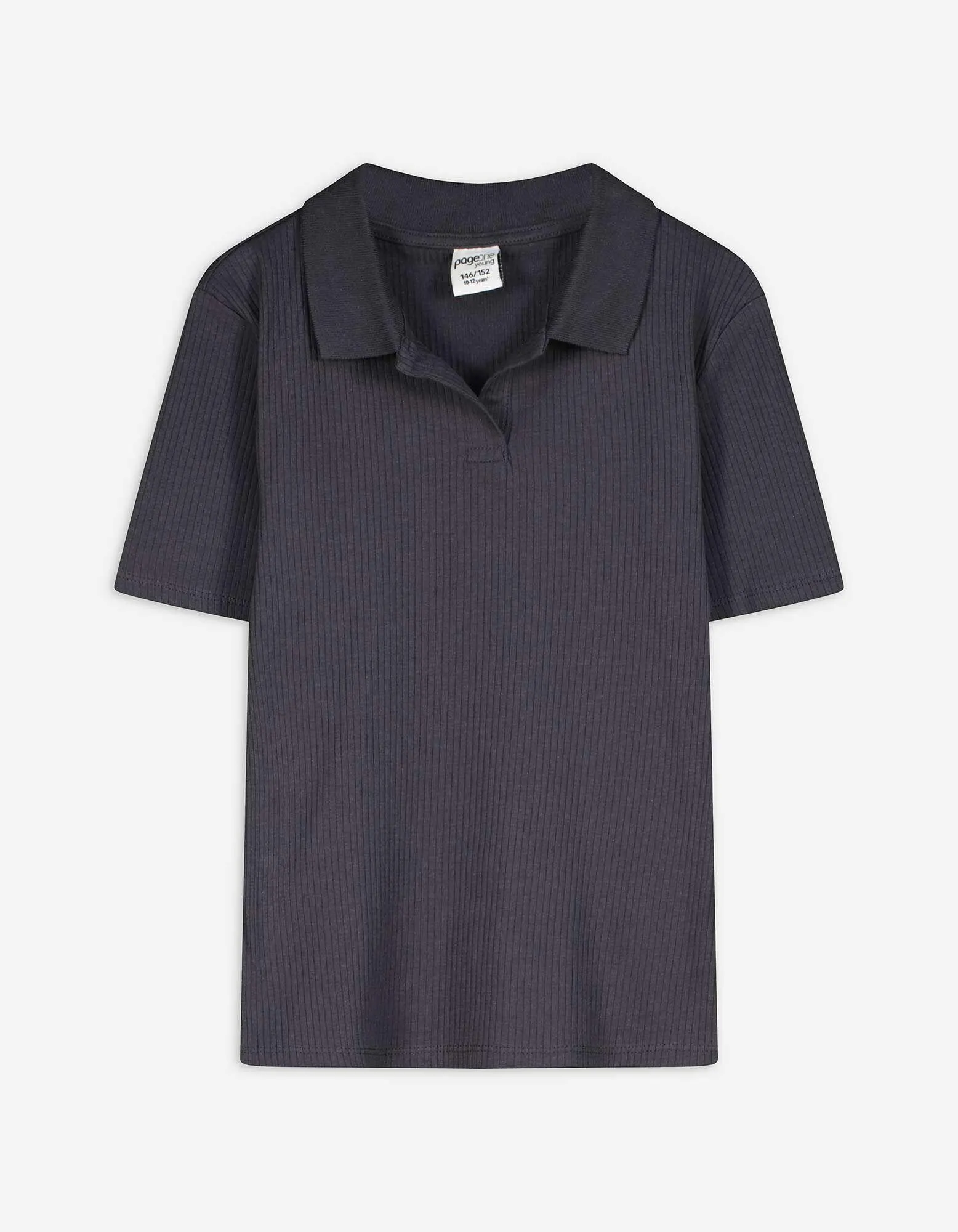 Polo - A coste - grigio scuro