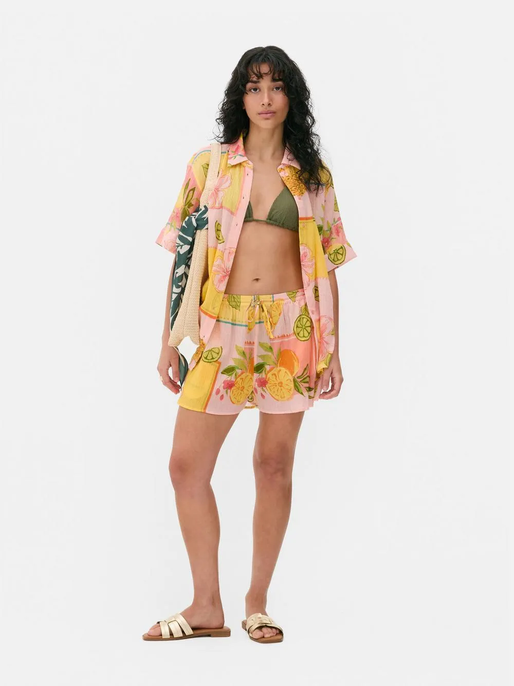 Pantaloncini stampati in cotone