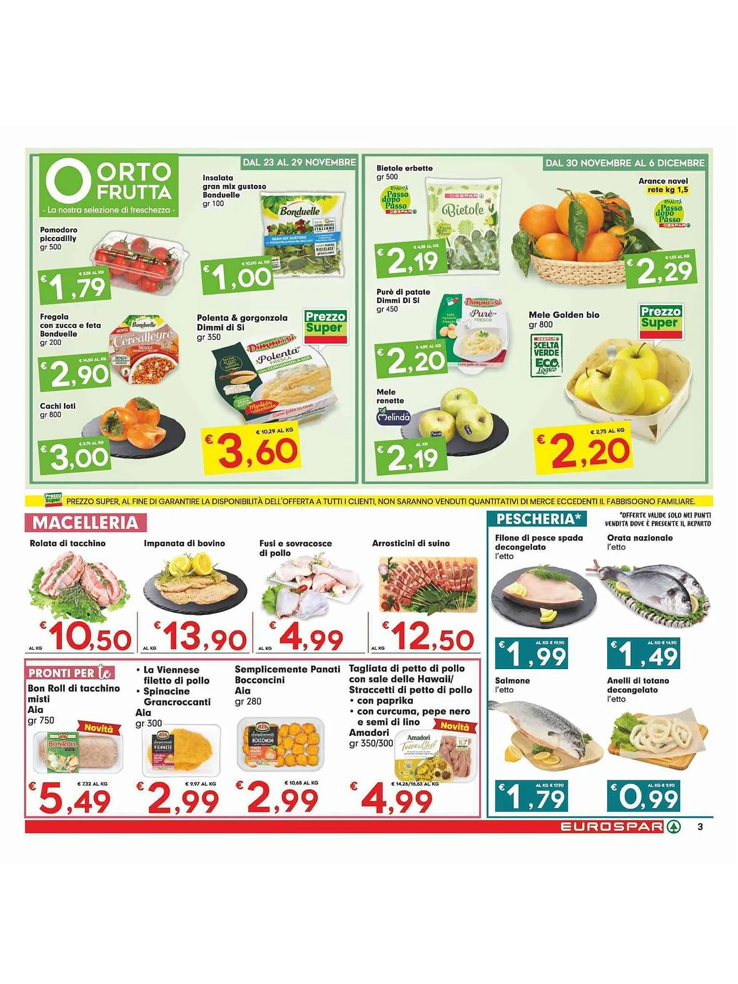 Volantino Eurospar da 23 novembre a 6 dicembre di 2023 - Pagina del volantino 3