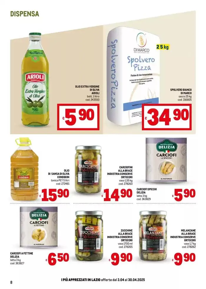 Sapori d'Italia -Lazio da 3 aprile a 30 aprile di 2025 - Pagina del volantino 8