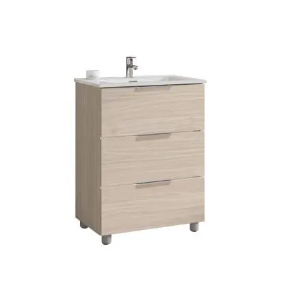 Mobile bagno base lavabo a terra Chloe 59,5x79x45,5 cm olmo rousseau