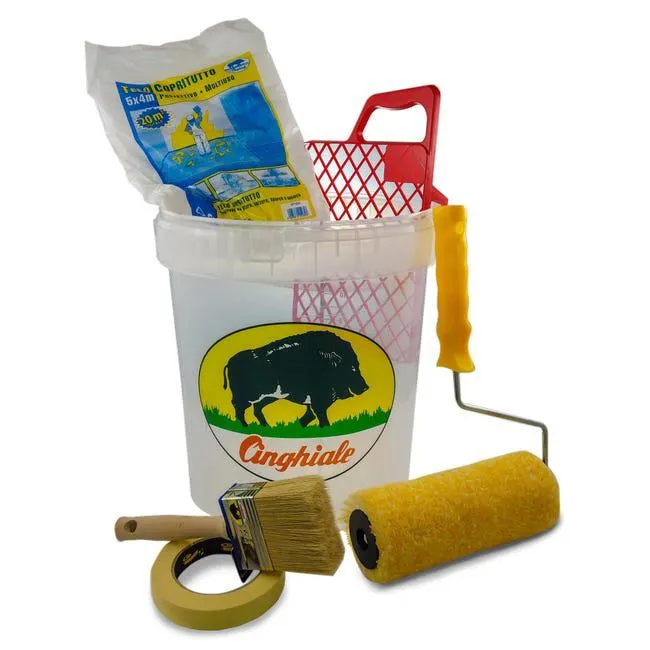 Kit rullo, secchio e pennello CINGHIALE 6 pezzi Vedi i dettagli del prodotto