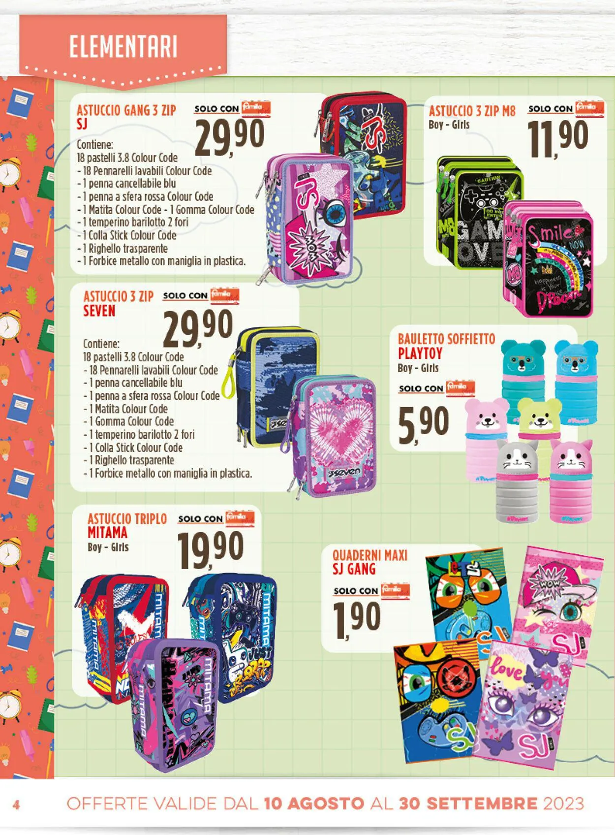Famila Volantino attuale da 10 agosto a 30 settembre di 2023 - Pagina del volantino 4