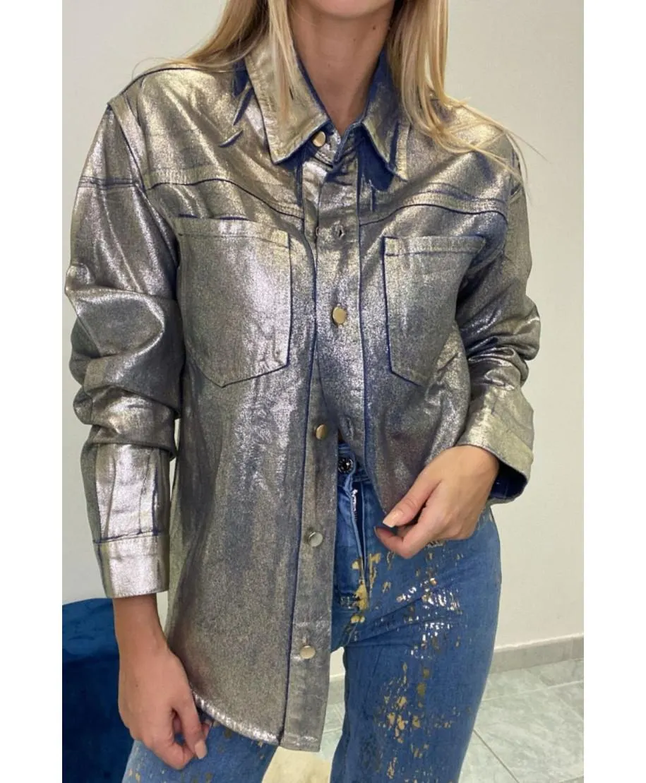 Camicia effetto oro