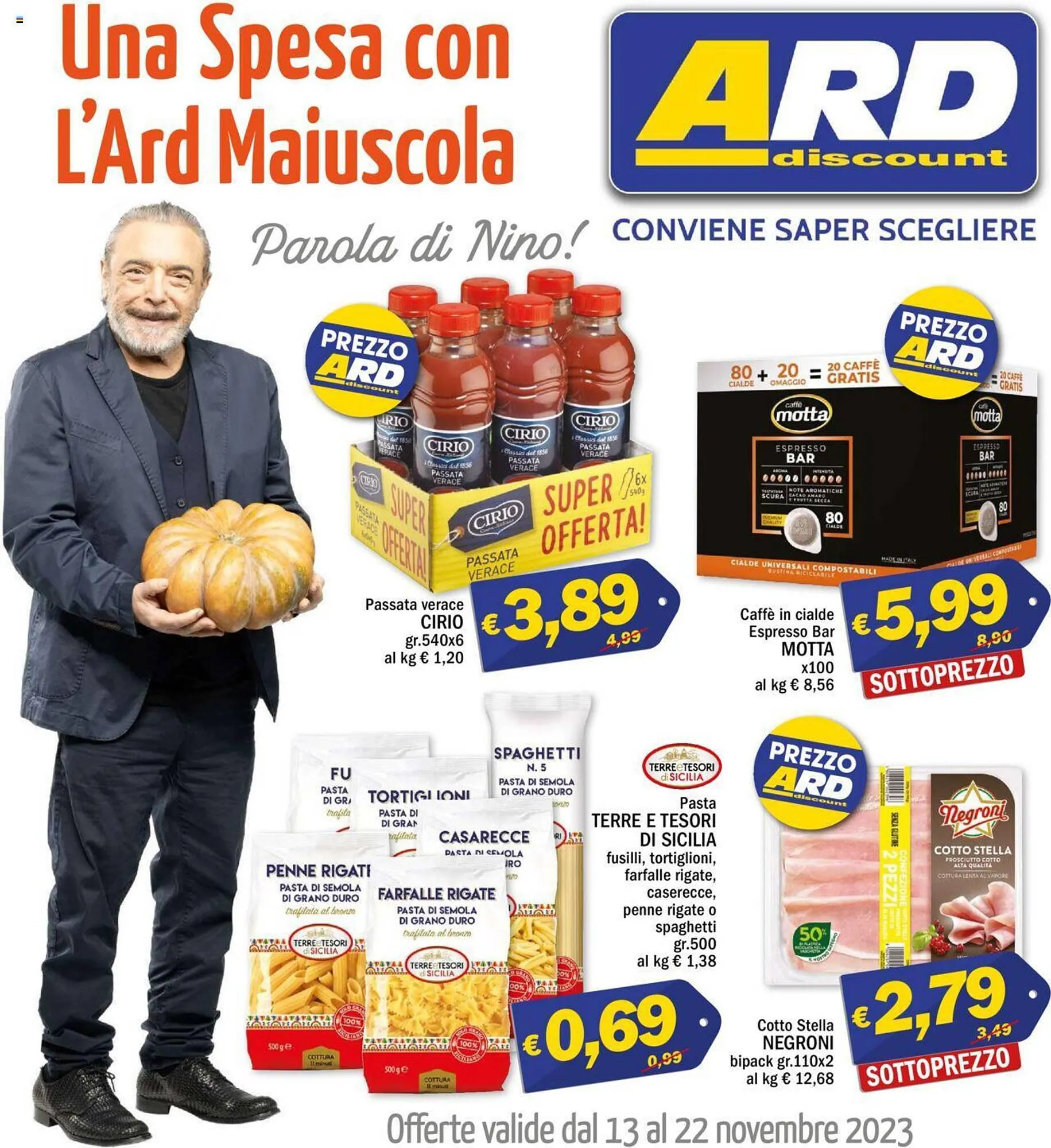 Volantino Ard Discount da 13 novembre a 22 novembre di 2023 - Pagina del volantino 1
