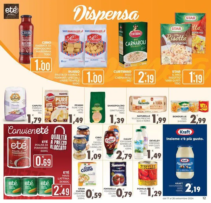 Sono arrivati i nostri prodotti conveniete da 17 settembre a 26 settembre di 2024 - Pagina del volantino 12