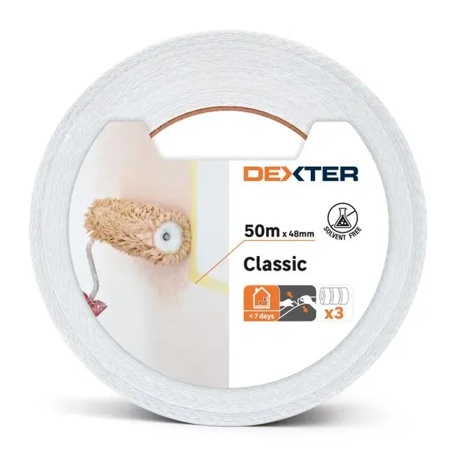 Nastro per mascheratura DEXTER set 3 pz 50 m x 48 mm superfici lisce