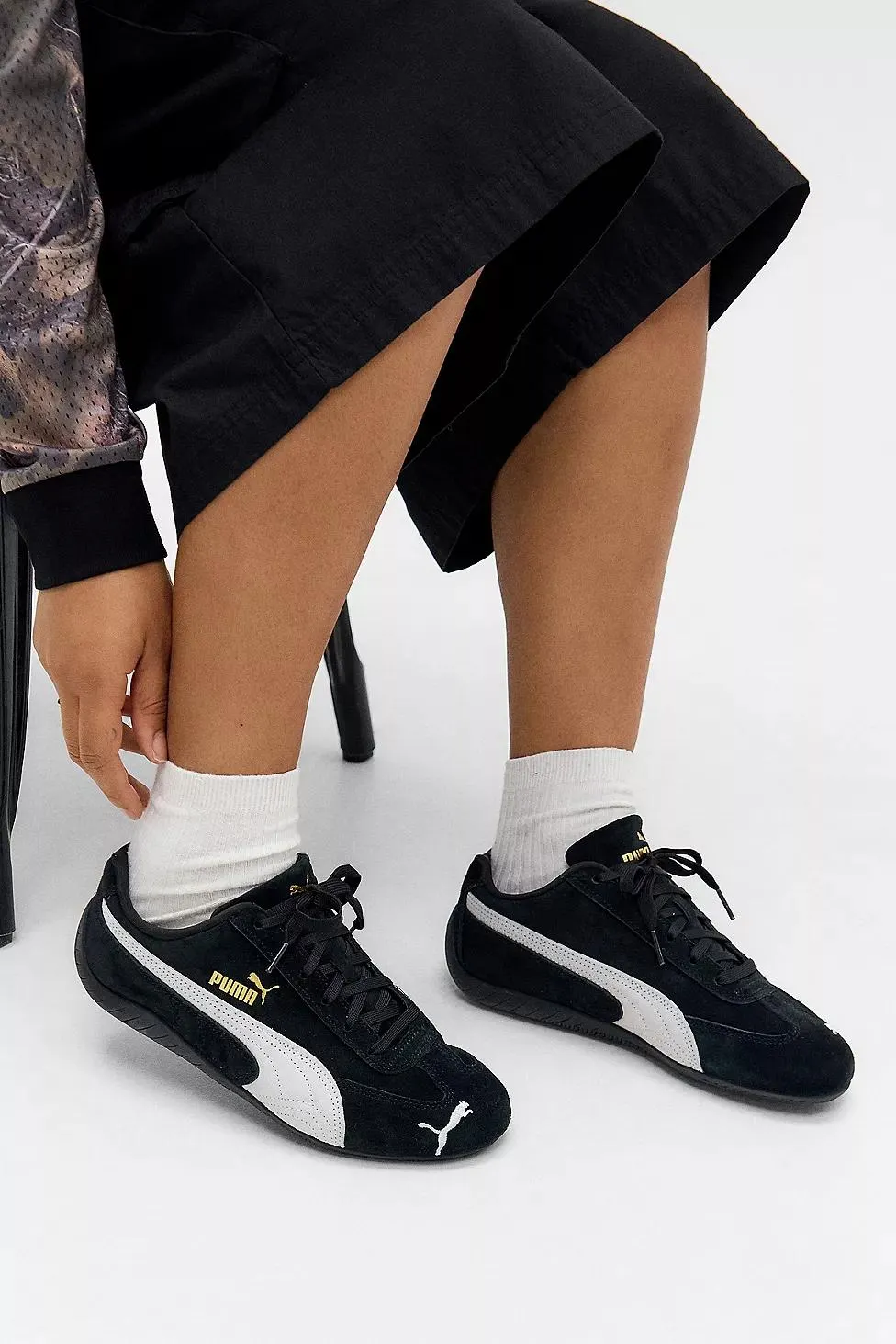 PUMA Black & White Speedcat Trainers