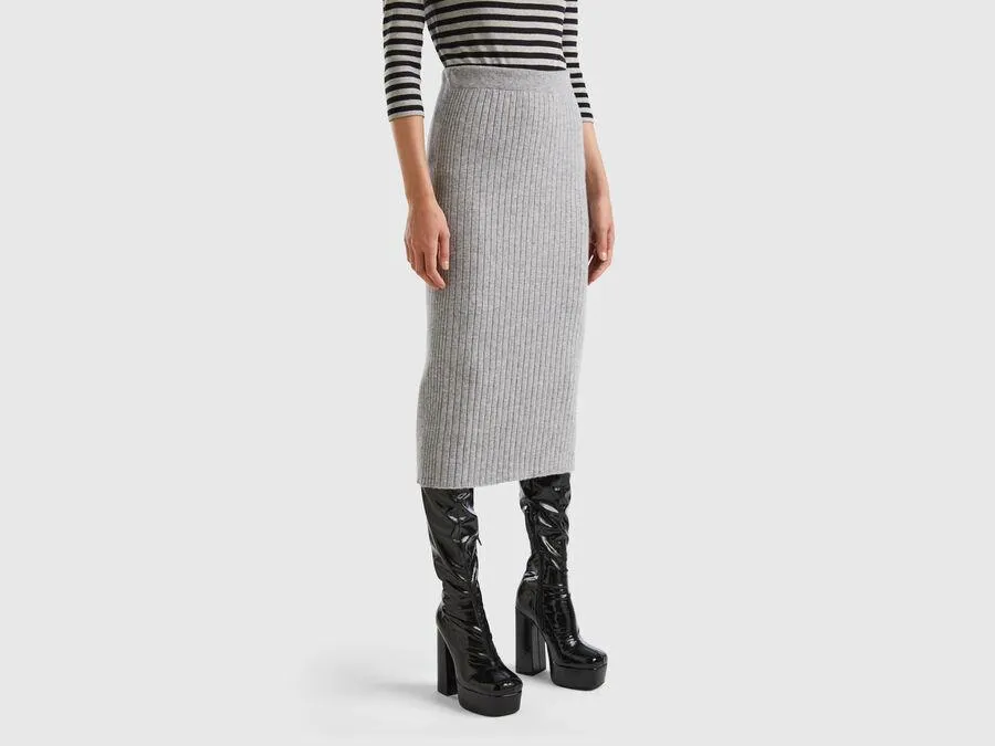 Gonna a tubino in maglia