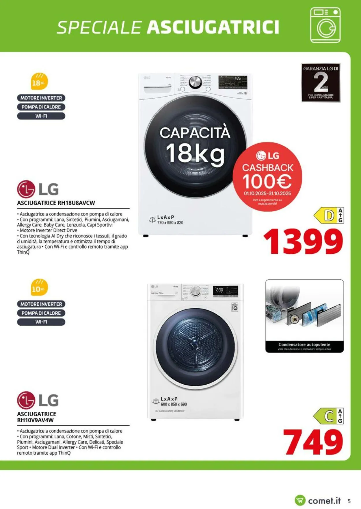 Comet Volantino attuale da 11 ottobre a 30 ottobre di 2025 - Pagina del volantino 5