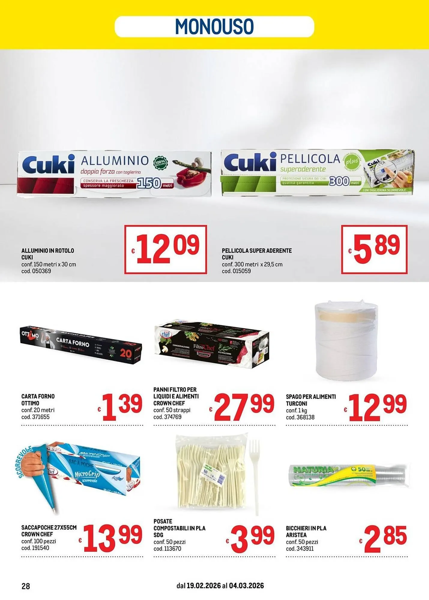 Volantino Metro da 19 febbraio a 4 marzo di 2026 - Pagina del volantino 28