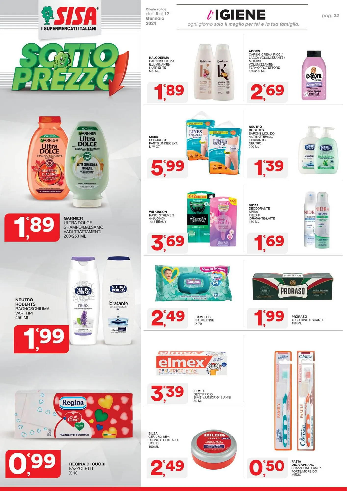Volantino Sisa da 8 gennaio a 17 gennaio di 2024 - Pagina del volantino 22