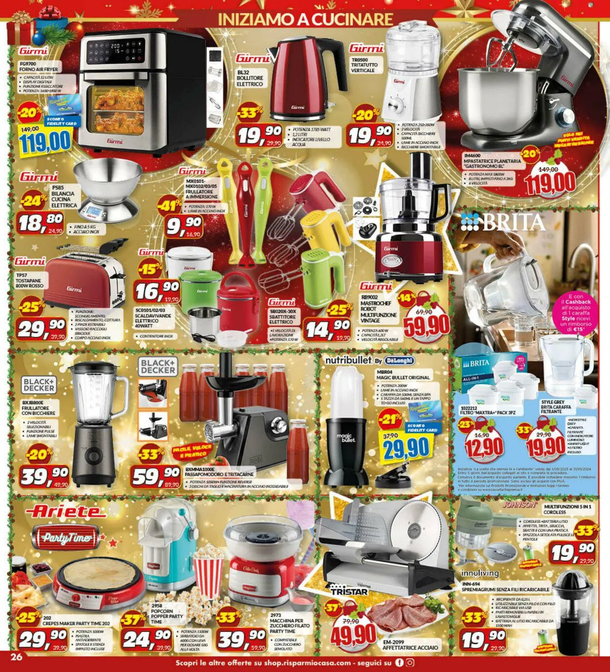 Risparmio Casa Volantino attuale da 25 novembre a 17 dicembre di 2023 - Pagina del volantino 26