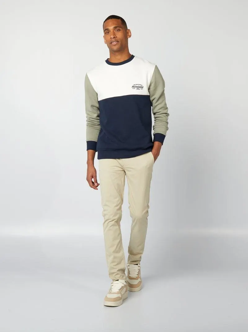 Pantaloni chino skinny stretch - L32 - VERDE