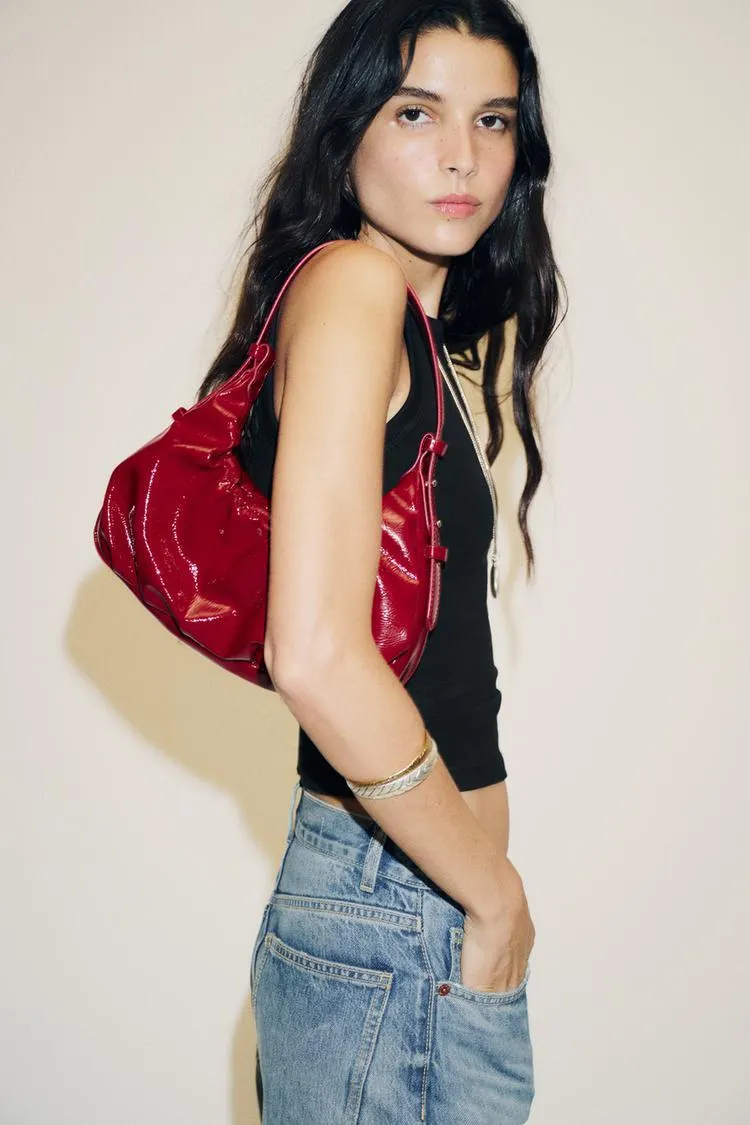 BORSA ARRICCIATA EFFETTO CRAQUELÉ