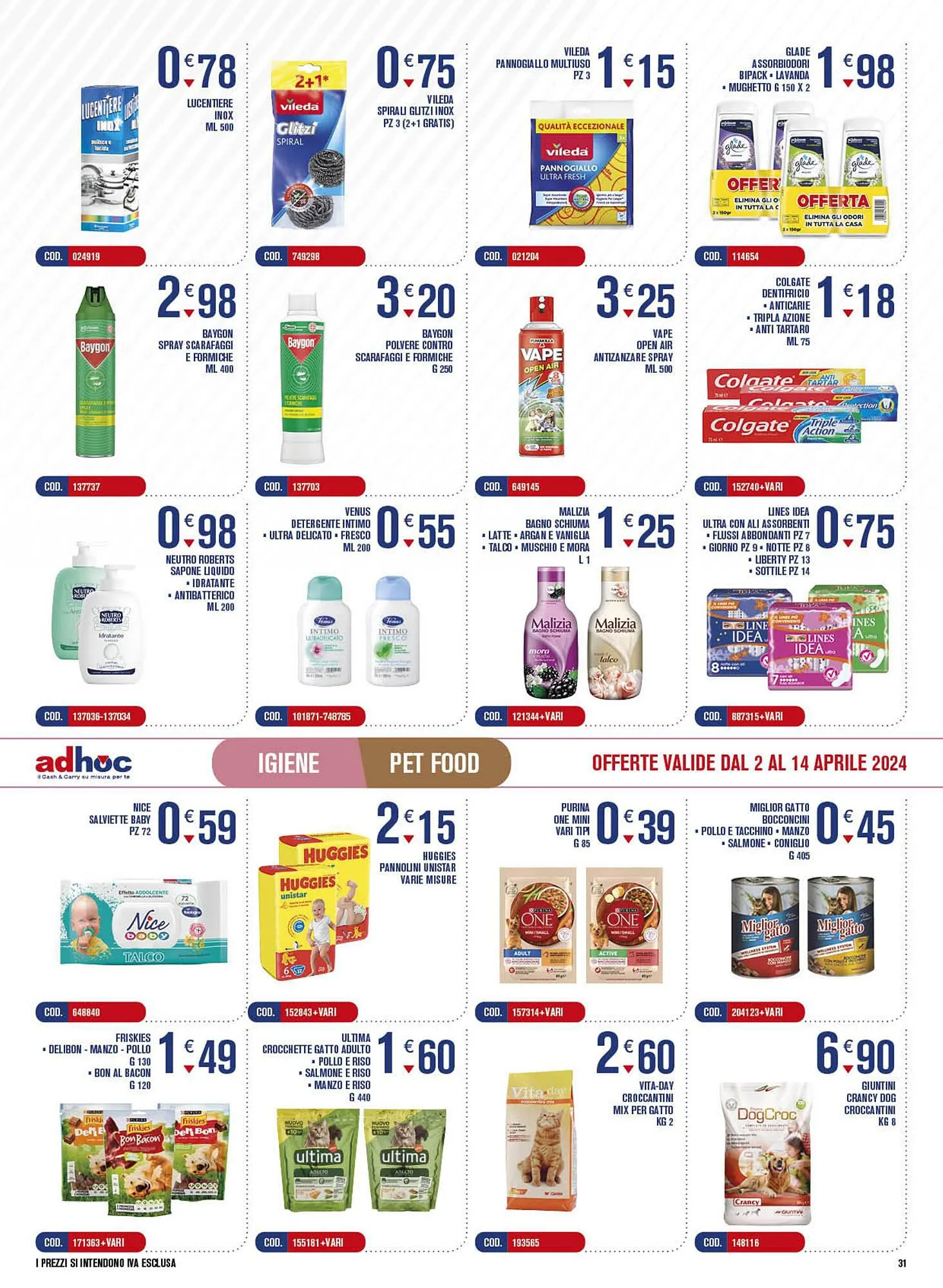 Volantino Adhoc da 2 aprile a 14 aprile di 2024 - Pagina del volantino 31