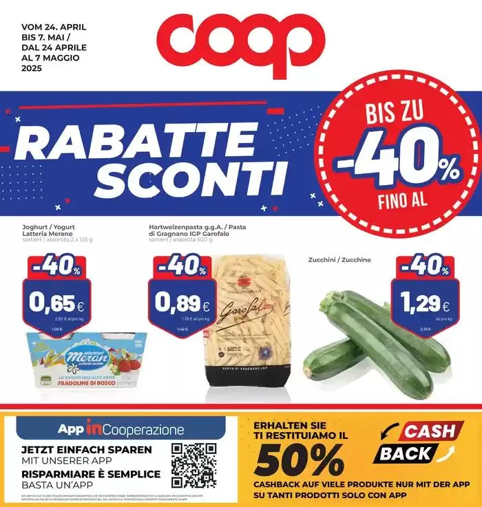 Rabatte bis u 40% da 24 aprile a 7 maggio di 2025 - Pagina del volantino 1