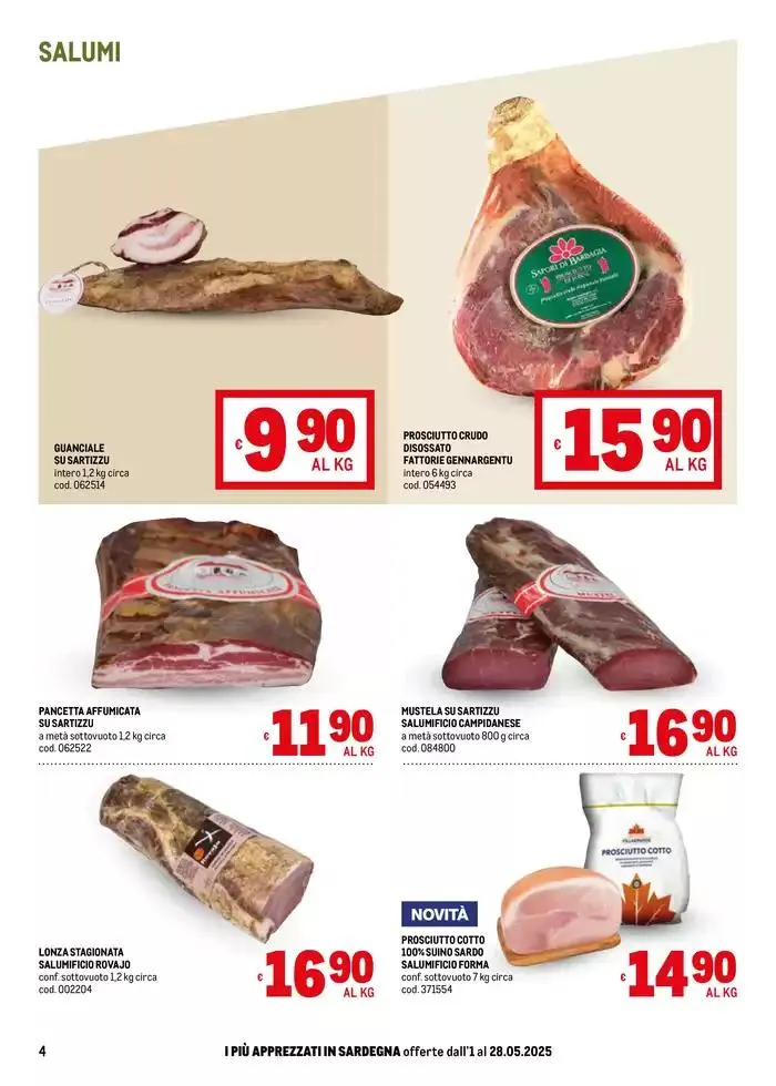 Sapori d'Italia -Sardegna da 2 maggio a 28 maggio di 2025 - Pagina del volantino 4