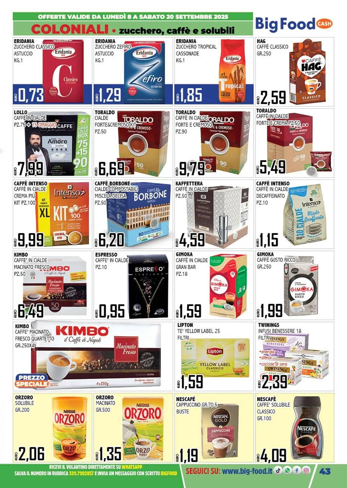 Volantino Big Food da 8 settembre a 20 settembre di 2025 - Pagina del volantino 43