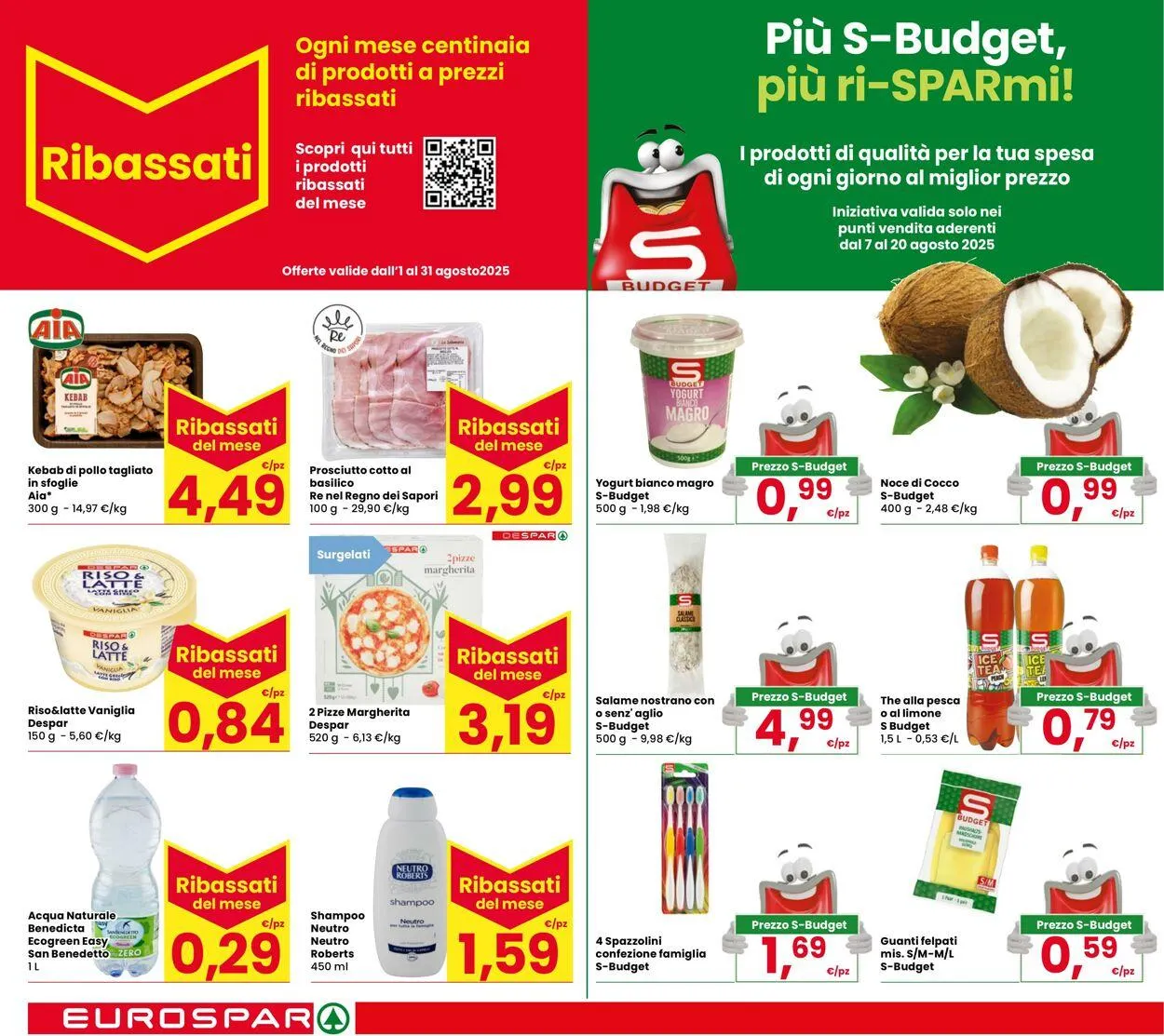 Eurospar Volantino attuale da 7 agosto a 20 agosto di 2025 - Pagina del volantino 22