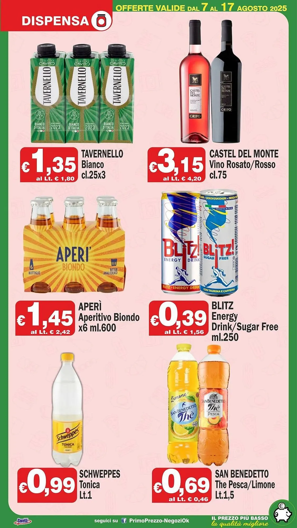 Volantino Primo Prezzo da 7 agosto a 17 agosto di 2025 - Pagina del volantino 7